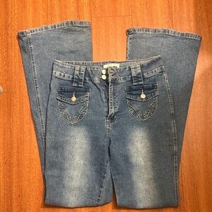 Fashion Nova Blue Flare Jeans